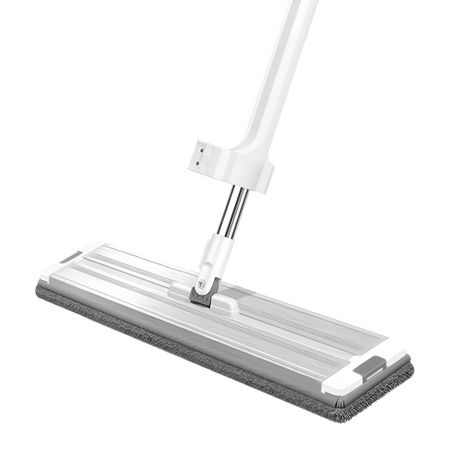 Aluminium & Microfibre Floor Mop with Scraper - 360 Rotating Flat Mop