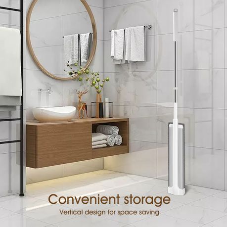 Aluminium & Microfibre Floor Mop with Scraper - 360 Rotating Flat Mop