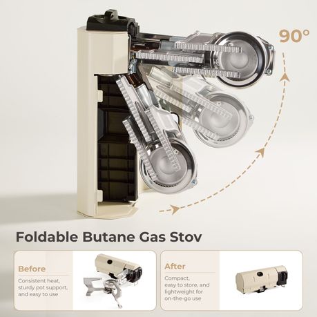 Portable Butane Gas Stove 2600W - White