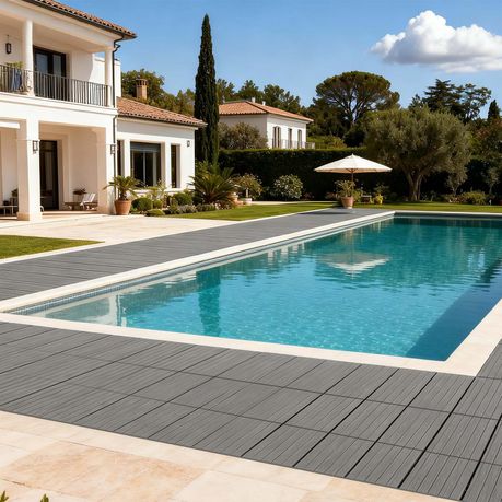 Chenshia 6PC DIY Eco Friendly Interlocking Deck Tile Outdoor Patio Flooring