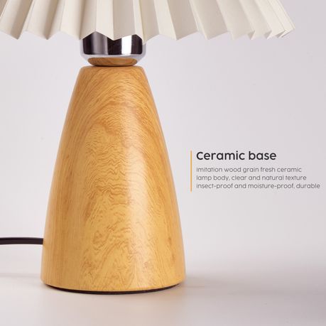 Ceramic Bedside Table Lamp Set - Beige