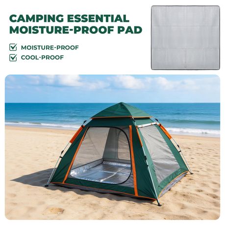 Chenshia 4 Person Camping Tent 210D Oxford Fabric Anti-Mosquito Pop-Up Tent