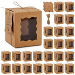 Chenshia 25Pc Kraft Gift Box Set Window & Note Wedding Favour Packaging Box