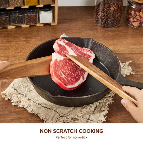 Teak Wooden Spatula Set - 2 Piece