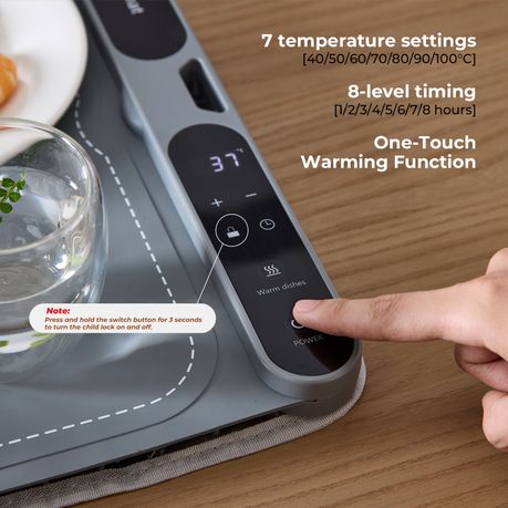 Chenshia Electric Food Warmer Mat Set Silicone Large & Foldable Buffet Tray