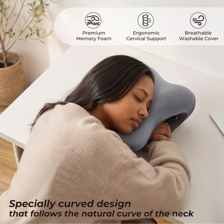 Ergonomic Memory Foam Neck & Head Support Pillow
