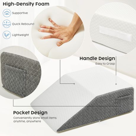 Memory Foam Leg Elevation Pillow Ergonomic Wedge Support Cushion