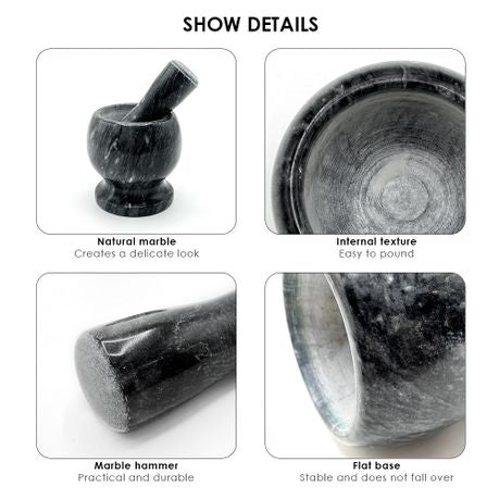 Natural Marble Mortar & Pestle