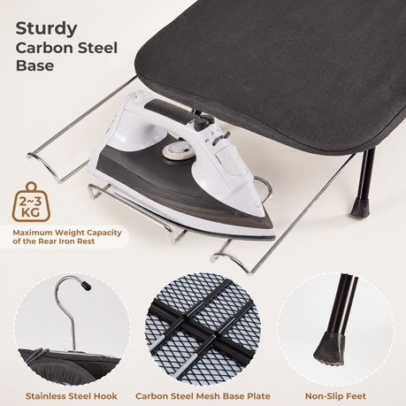 Foldable Tabletop Ironing Board with Iron Rest