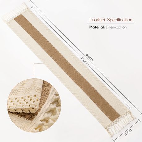 Jute Burlap Table Runner - 183cm