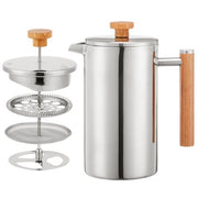 1L Stainless Steel French Press Coffee Maker - Silver