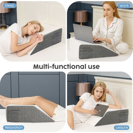 Memory Foam Leg Elevation Pillow Ergonomic Wedge Support Cushion