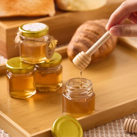 20-Pack Mini Glass Honey Jars