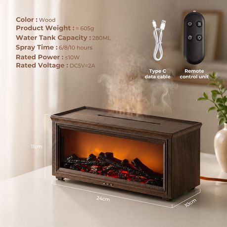 Essential Oil Diffuser Humidifier with 7 Colours, Timer & Remote