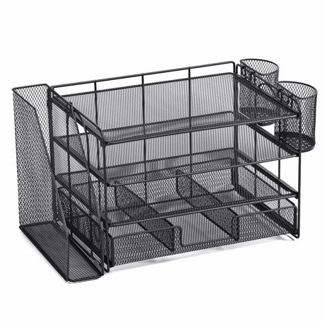 4-Tier Metal Desk Stationery Organiser