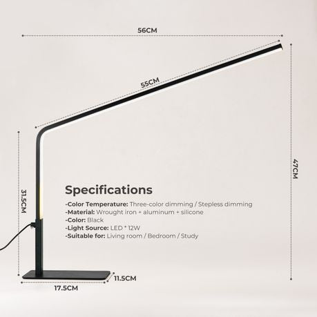 Dimmable LED Desk Lamp | 3 Colour Temperature Modes