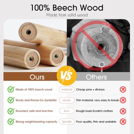 Solid Wood Freestanding Coat Rack