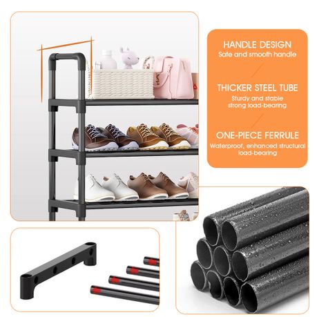 Chenshia 5-Tier Shoe Rack,Double Row Durable Stainless Steel shoe Organiser