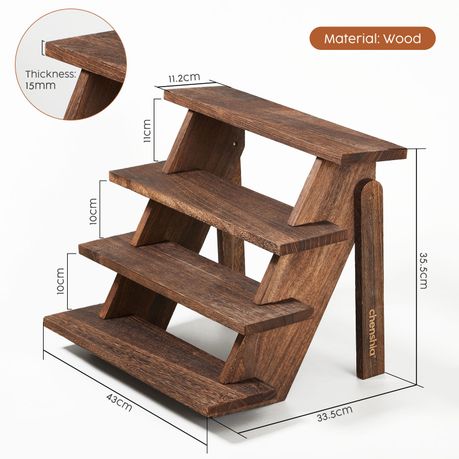 Chenshia 4-Tier Wooden Cupcake Stand Party Dessert Riser Table Display Shelf