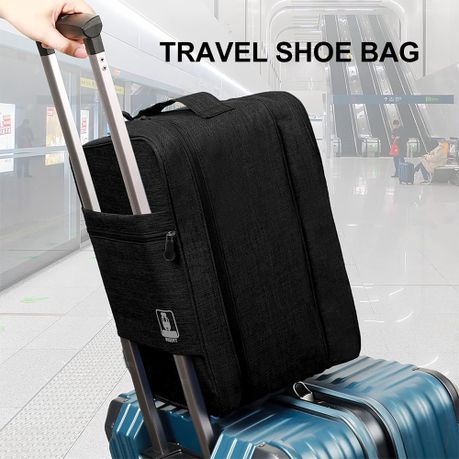 3-Layer Travel Shoe Organizer Bag - Black