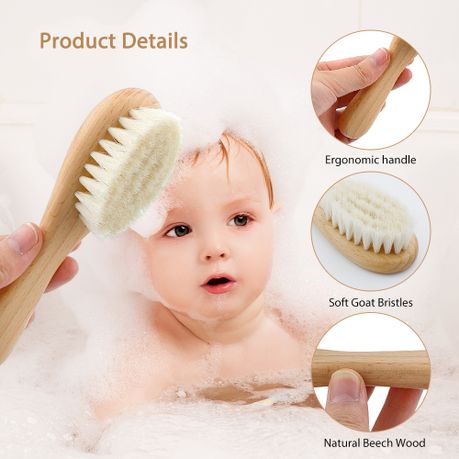 Soft Bristle Bamboo Baby Hairbrush