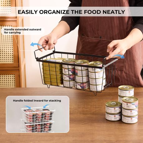 4-Piece Metal Freezer Storage Basket Set