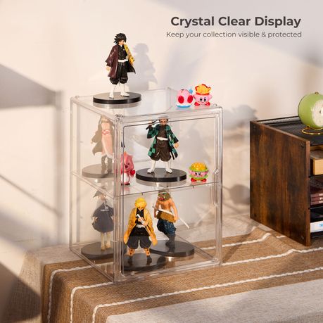 Acrylic Collectible Display Case with Magnetic Door| 2-Pack