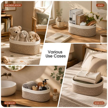 Chenshia 5-Piece Cotton Woven Storage Organiser Bins