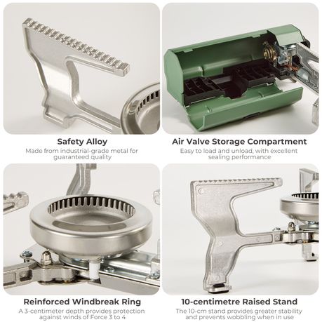 Portable Butane Gas Stove 2600W - Green