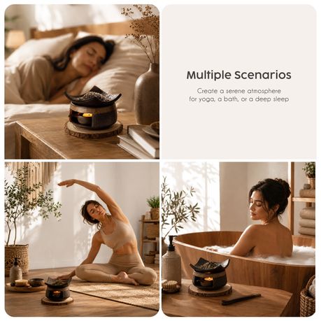 Ceramic Incense Holder & Wax Warmer Set