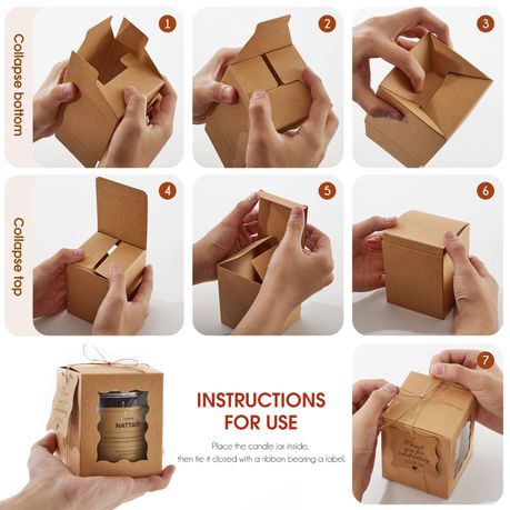 Chenshia 25Pc Kraft Gift Box Set Window & Note Wedding Favour Packaging Box