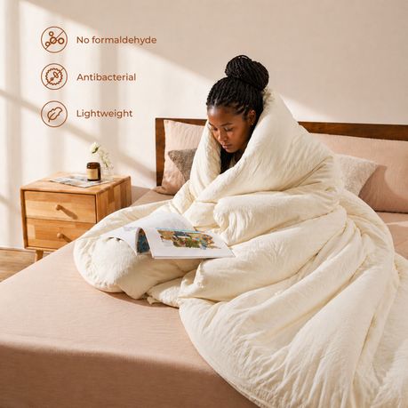 Queen Soybean Fiber Duvet 100% Washed Cotton Heavy Winter Blanket