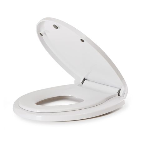 2-in-1 Toilet Seat with Built-In Toddler Seat - O Shape