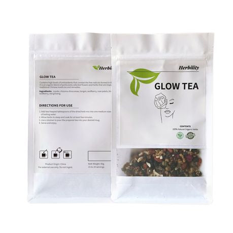 Herbility Organic Skin Glow Tea Anti-Aging Herbal Detox Infusion