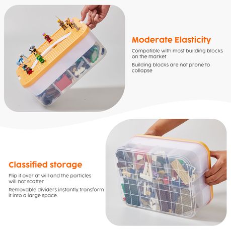 Building Block Organizer Box 3-Layer Stackable Toy Storage Bin Case
