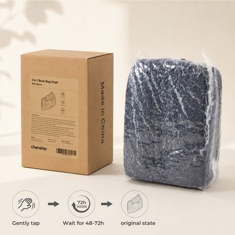 3-in-1 Memory Foam Bean Bag Chair