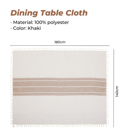 Tassel Tablecloth Waterproof Anti Wrinkle Dining Cover Cloth