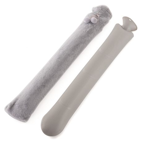 Long Hot Water Bottle & Fluffy Fleece Cover Cramp Reliever - 2.5L
