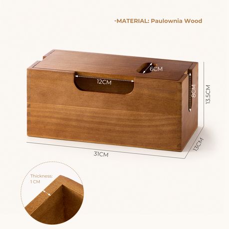 Wooden Cable Management Box