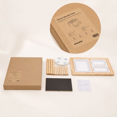 Wooden Kids Sensory Activity Table Set