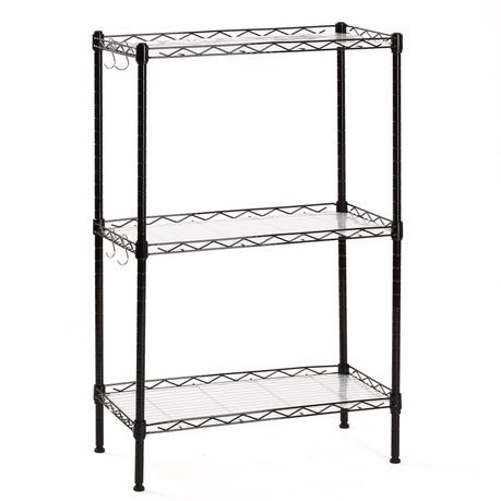 3-Tier Adjustable Steel Storage Rack