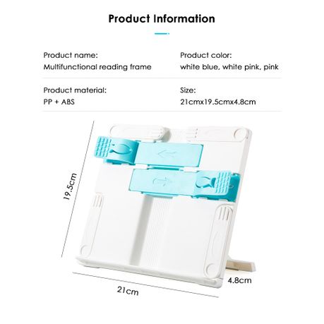 Adjustable Foldable Bookstand - Pink