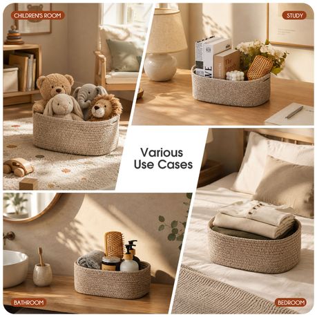 Chenshia 5-Piece Cotton Woven Storage Organiser Bins