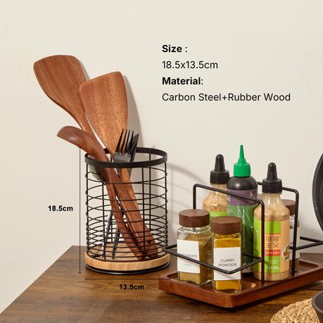 Chenshia Rotating Kitchen Utensil Holder Large Countertop Caddy