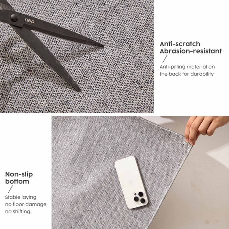 Boho Floor Mat Rug - Grey