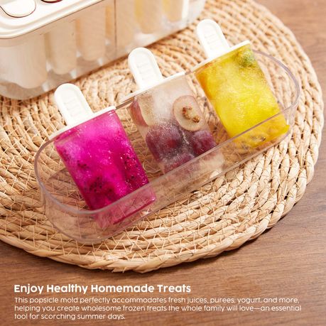 Ice Lolly Popsicle Molds Kit 6-Pack