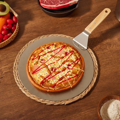 Chenshia Stainless Steel Baking Pizza Peel & Wood Handle Wide Pizza Spatula