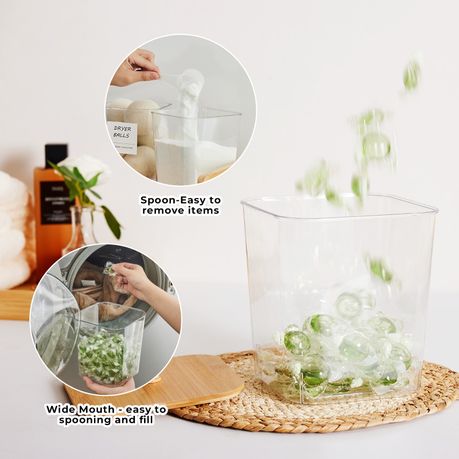 Laundry Pods Dispenser 4-Piece Container Set - Powder Detergent Box