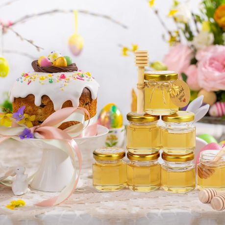 20-Pack Mini Glass Honey Jars