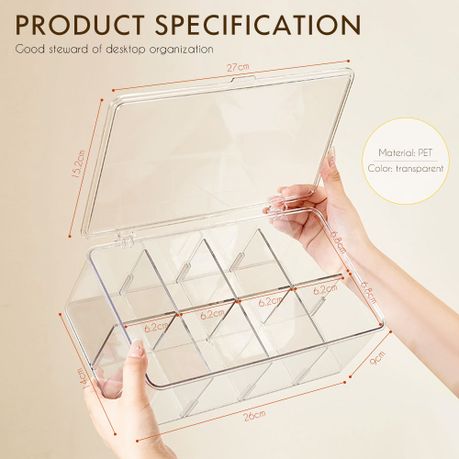 Stackable Food & Tea Bag Organiser with Adjustable Dividers